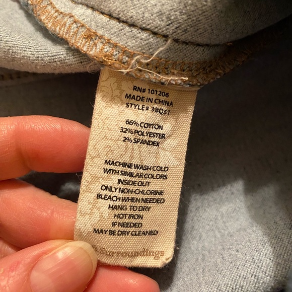 Soft Surroundings Denim Pull On Jeggings Stirrups stretch - Picture 8 of 9